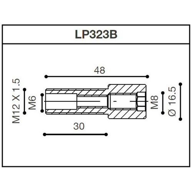Rizoma Bar End Mirror / Pro Guard Adapter LP323